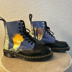 Dr. Martens 1460 Pascal Beavis & Butthead black/blue London print lace up boot